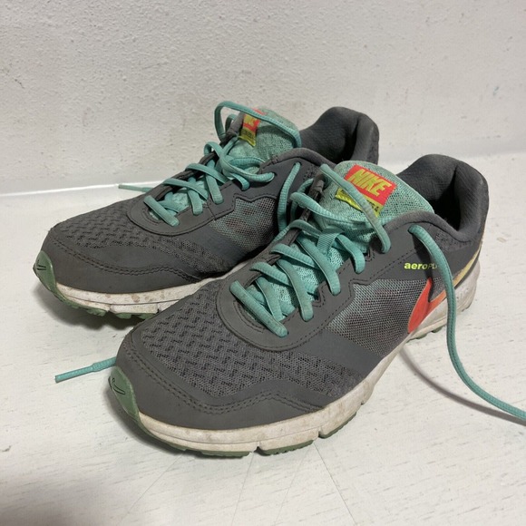 WOMEN'S NIKE AIR RELENTLESS 4 Aeroply Running Shoes Gray Turquoise Size 8 - Picture 2 of 5